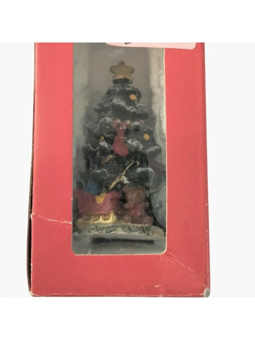 Novelino Antique Pewter Christmas Tree Figurine Original Box Vintage
